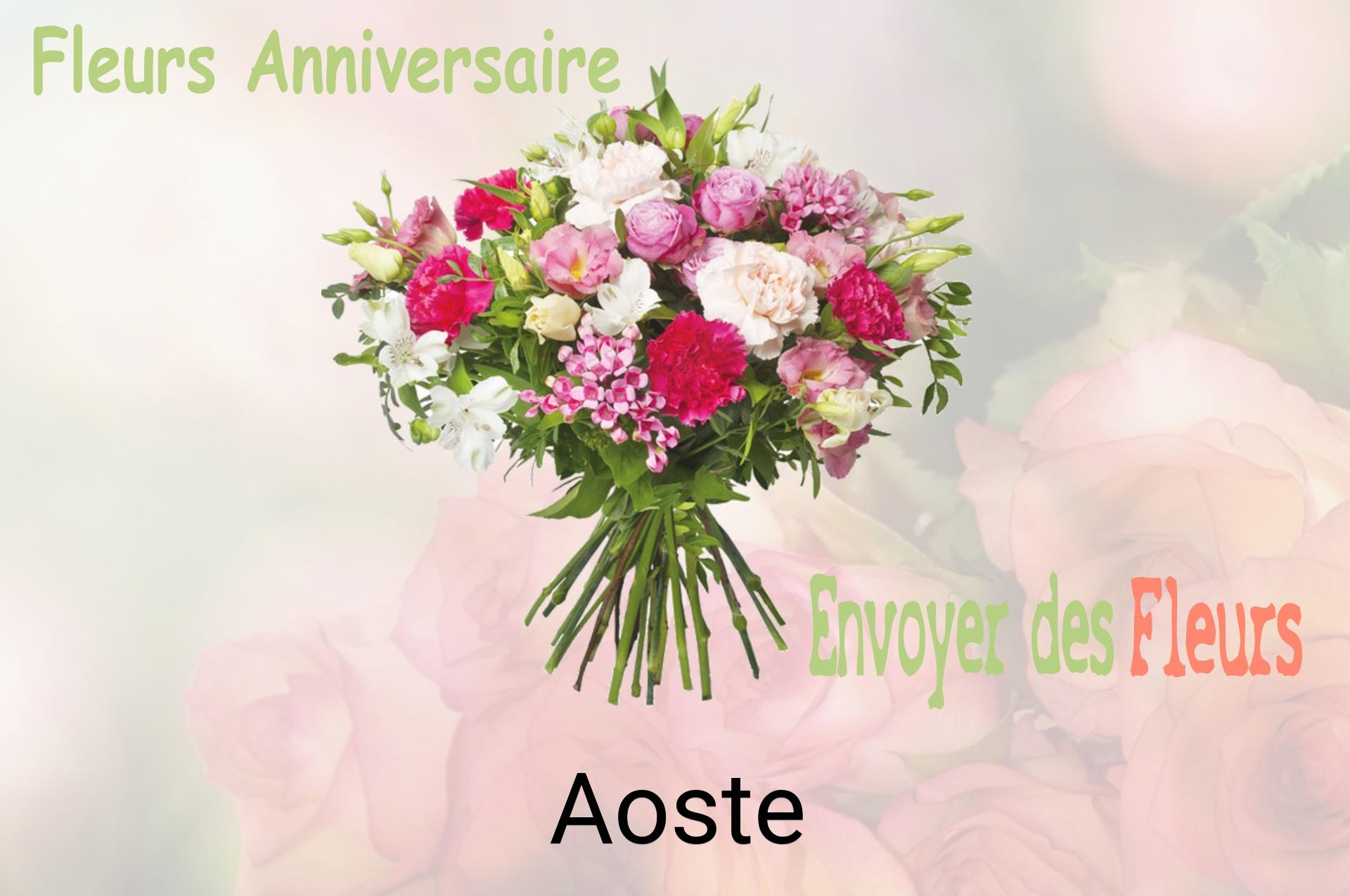 Bouquet de fleurs d’anniversaire livré à Aoste