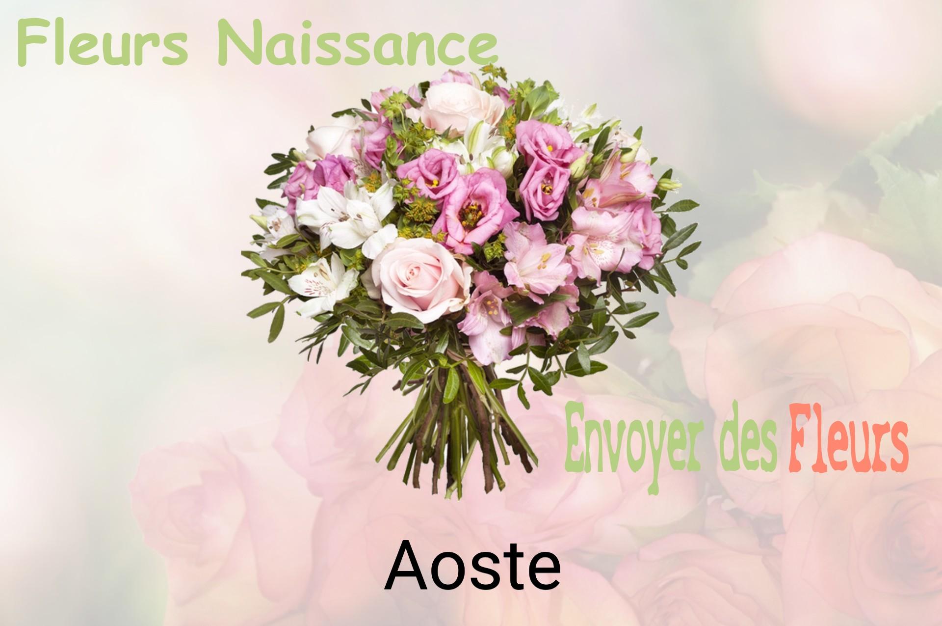 Bouquet de fleurs de naissance livré à Aoste