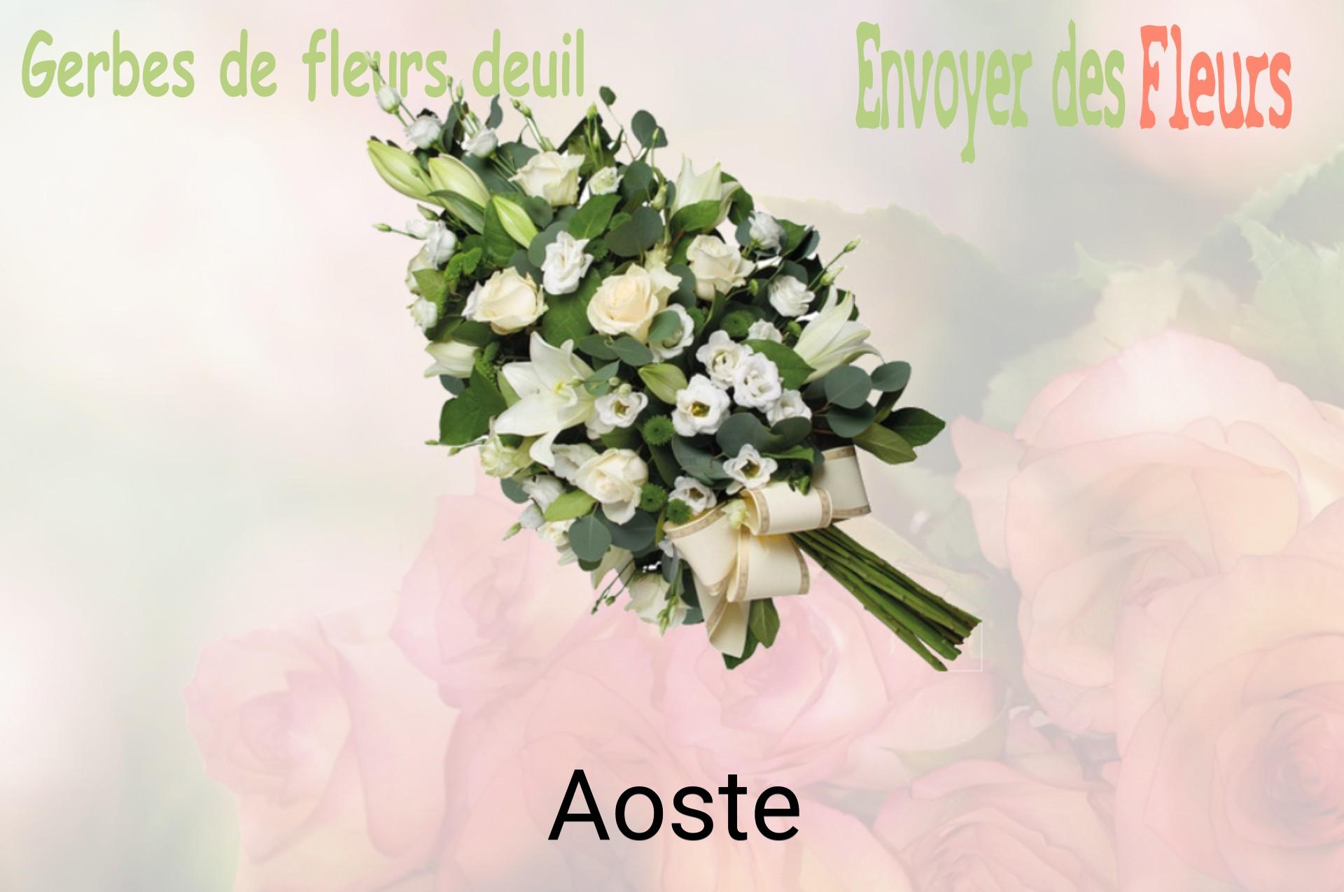 Gerbe de fleurs de deuil livrée à Aoste